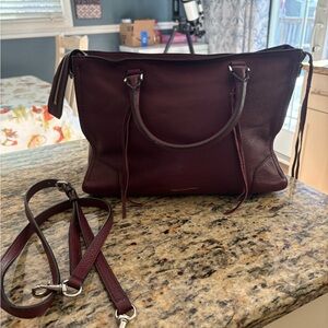 Rebecca Minkoff  Regan Burgundy Leather Tote Bag